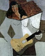 The fem playing guitar Juan Gris